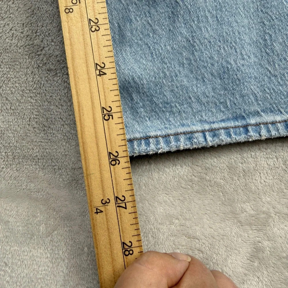 Abercrombie & Fitch The 90s Straight Jeans Womens 24 Short Light Wash Distressed